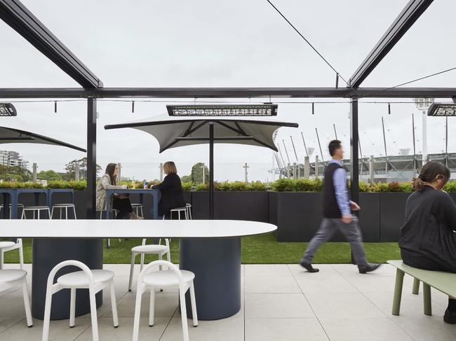 Roof top render of the Police Association of Victoria East Melbourne Head Office Redevelopment.