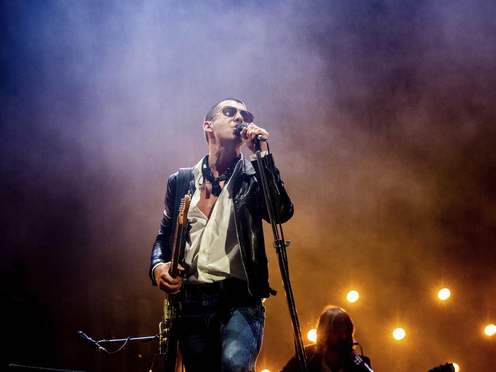 Alex Turner wears his sunglasses at night. Picture: Amy Harris/Invision/AP.