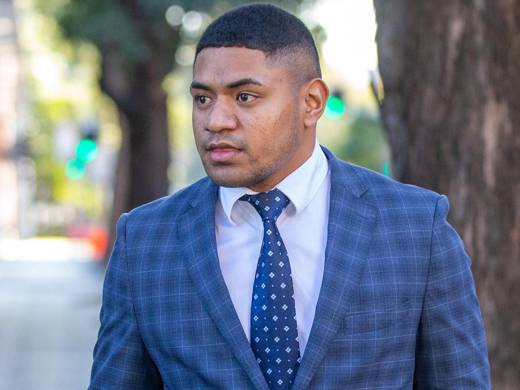 Manase Fainu is fighting stabbing allegations in the Parramatta District Court. Picture: NCA NewsWire / Christian Gilles