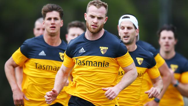 Tom Mitchell missed the entire 2019 season with a badly broken leg. Picture: Getty