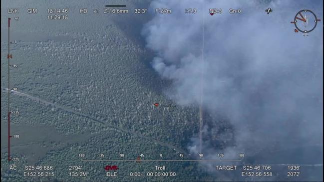 Queensland fires: Aerial footage