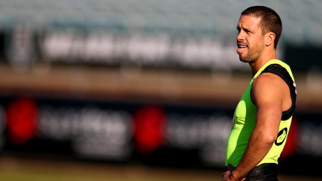 Travis Boak at Port Adelaide training at Alberton Oval earlier in July. Picture: NCA NewsWire/Kelly Barnes