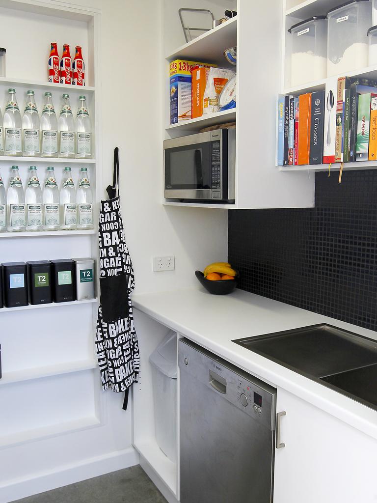 Make sure there is a space for appliances and open shelving in the butler’s pantry. Picture: supplied.
