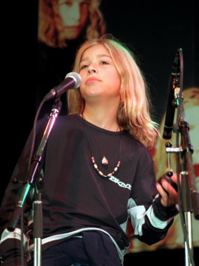 Zac Hanson part of the group Hanson performing at Southland in 1997.