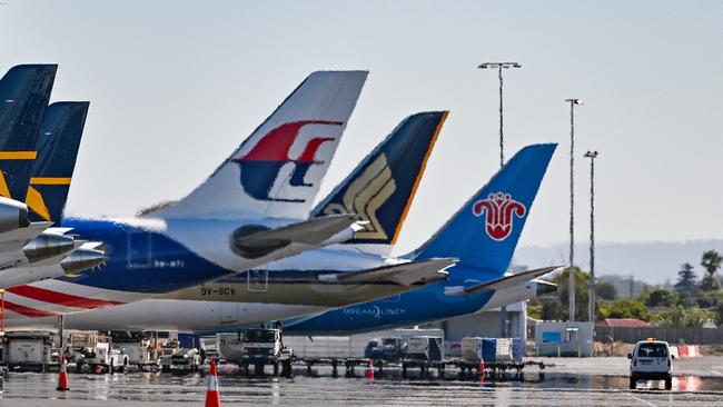 DECEMBER 12, 2024: The first China Southern flight makes its return to Adelaide. Picture: Brenton Edwards