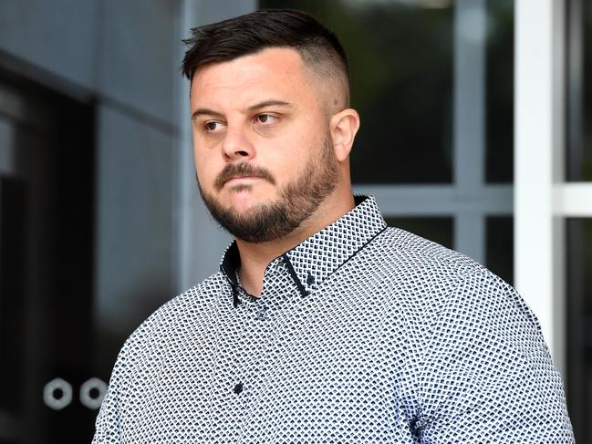 Monsoons bouncer Hayden Summers outside the Darwin Supreme Court prior to being found guilty. Picture: (A)manda Parkinson