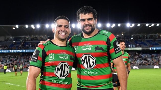 Shaquai Mitchell (R) came to his brother’s defence. Picture: NRL Imagery