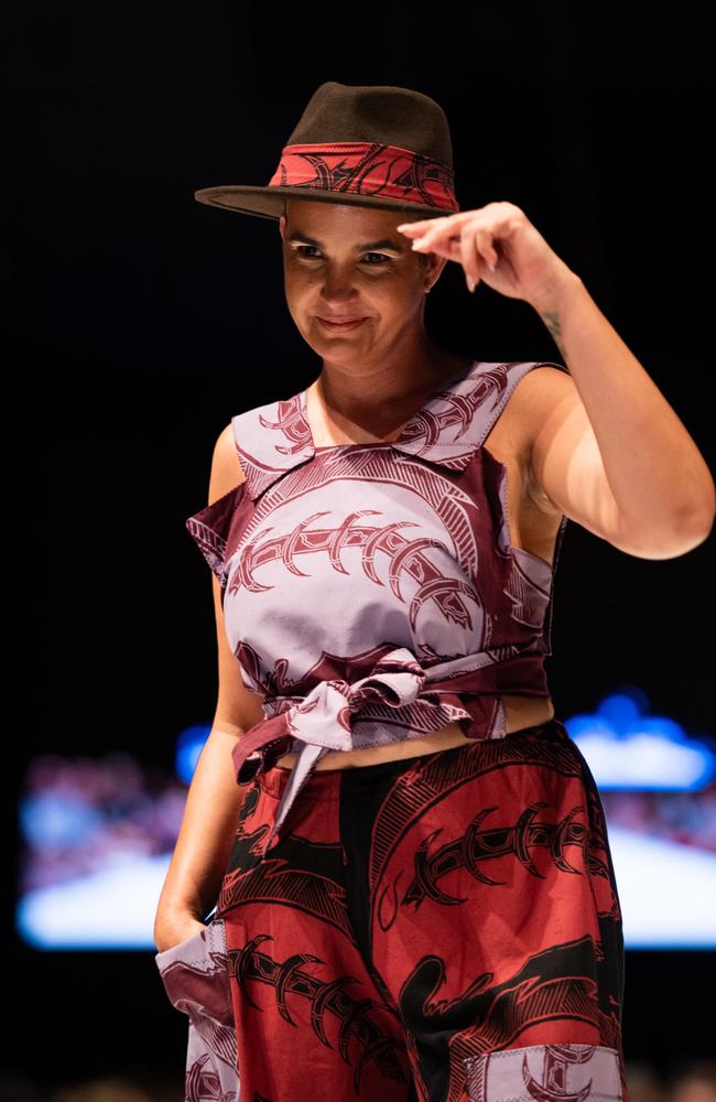 2024 Country to Couture at the Darwin Convention Centre showcases hand-designed First Nations fashion. Picture: Pema Tamang Pakhrin