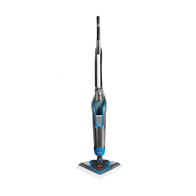 Scrub sealed floors without worrying about damaging the surface with this Bissell steam mop. Picture: Bissell