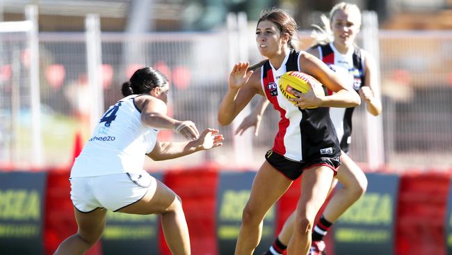 Carlton overcame a slow start to register its first win of the AFLW campaign.