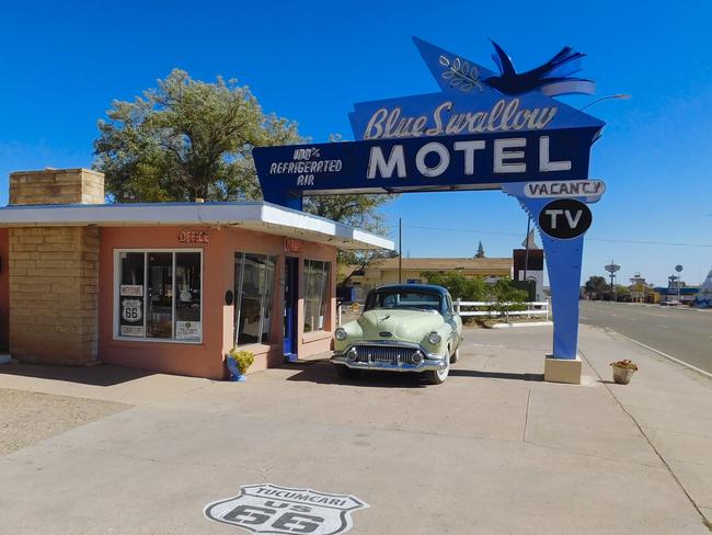 Blue Swallow motel in Tucumcari, New Mexico, USA. Picture: Nathan Vass for News Corp Australia