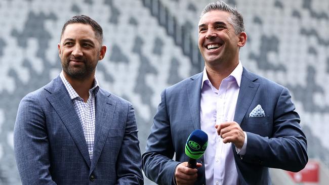 Benji Marshall and Braith Anasta at the Fox League NRL season launch. Photo by Phil Hillyard.