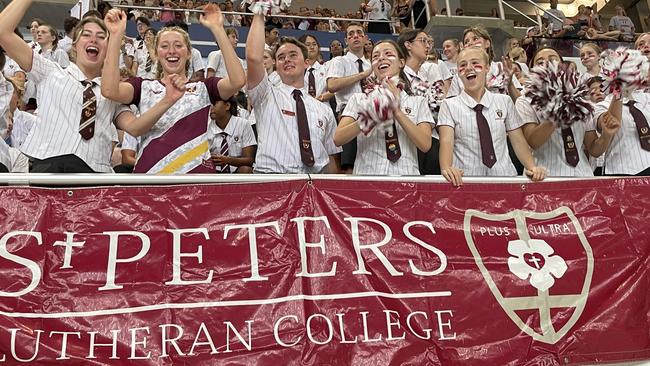 The St Peters supporters enjoying the night.