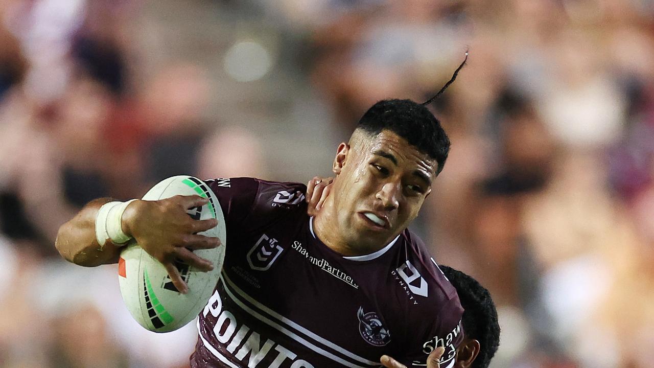 After securing the signature of Joseph-Aukuso Sua’ali’i, Wallabies coach Eddie Jones may now turn his attention to Sea Eagles star Tolutau Koul. Picture: Getty Images.