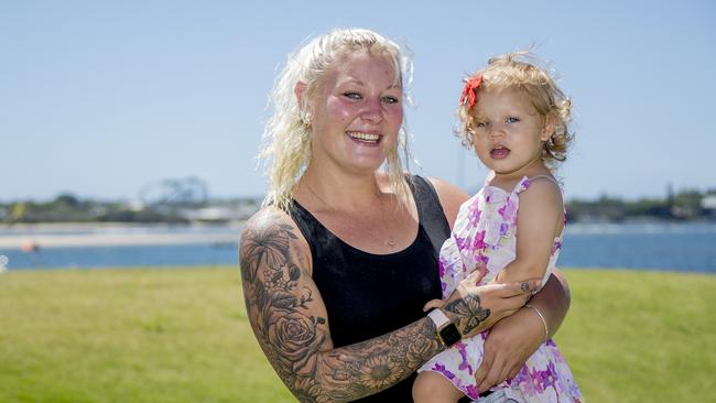 Tynisha Patterson and Iyla-Rose Patterson, 2. . Picture: Jerad Williams
