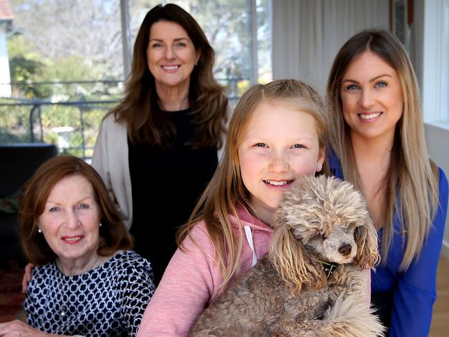 Michele Whitters, left, with family members Monica Kennedy, Mia Gibbons and Jessica Kennedy.