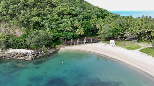 Millionaire Hong Kong businessman Benny Wu has owned Double Island Resort, off the coast of Palm Cove in Far North Queensland, since 2012. He has allowed the facilities to fall into a state of neglect and disrepair, in breach of his lease conditions set out by the Queensland Government. Picture: Brendan Radke