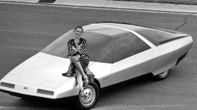 The Ford Probe 1, a prototype car on show at the 1980 Melbourne International Motor Show.