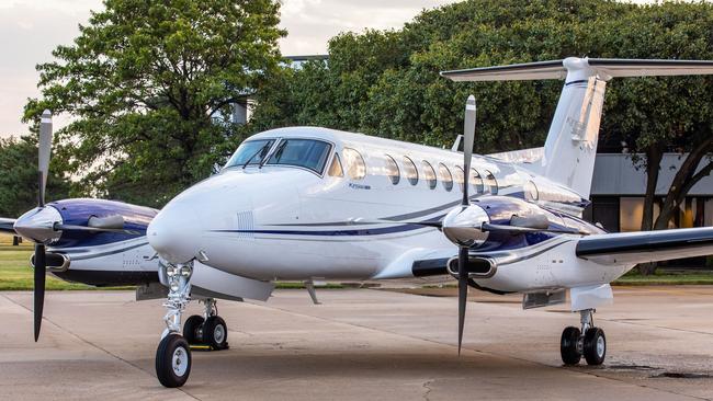 The Queensland Royal Flying Doctor Service's new King Air 360 aircraft. The four new aircraft will provide new levels of patient comfort, performance and efficiency. Picture: KEVIN SWINICKI