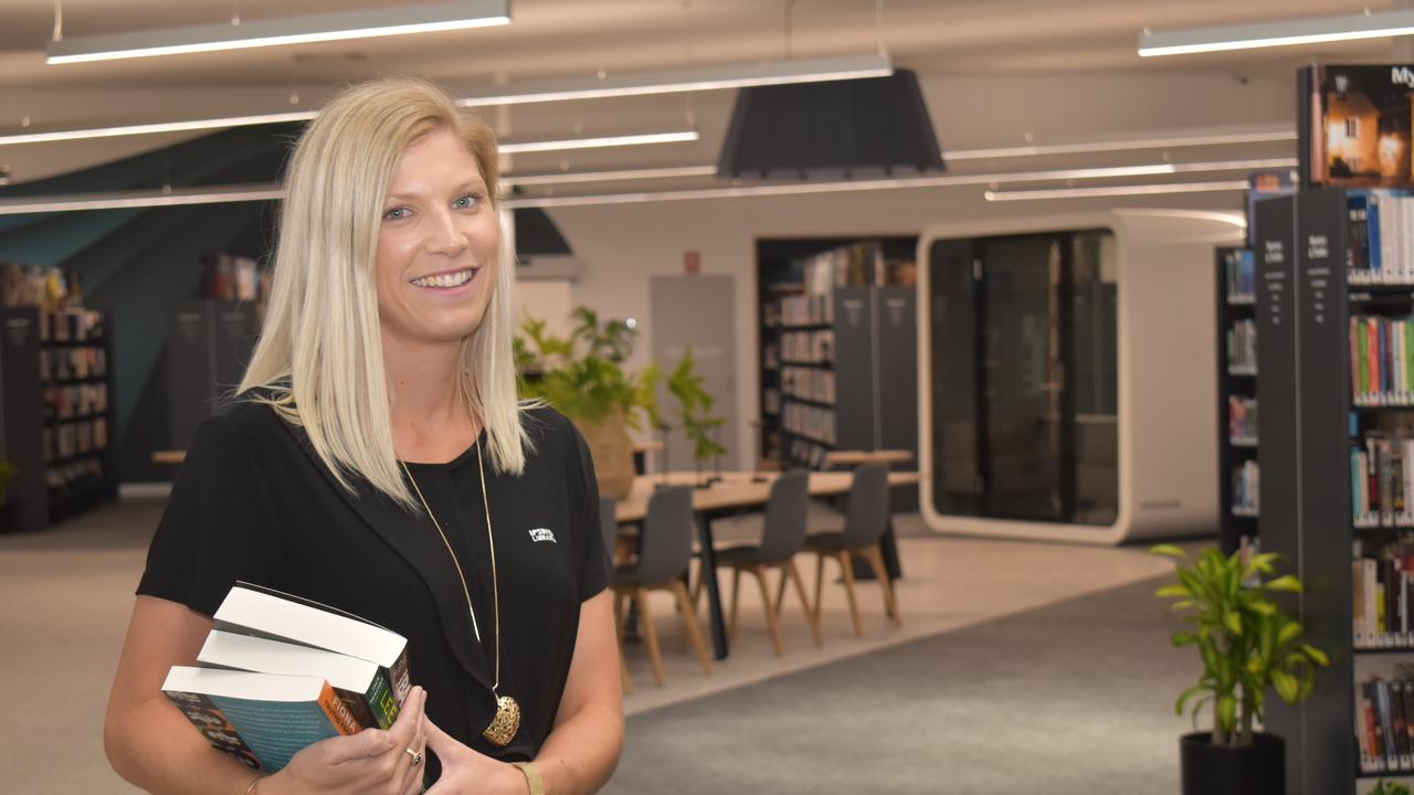 The new Ipswich Central Library will open on December 7. Library officer Sarah Francis.