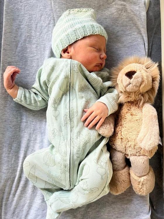 Callum Hann and wife Crystal’s new baby Henry. Picture: Instagram