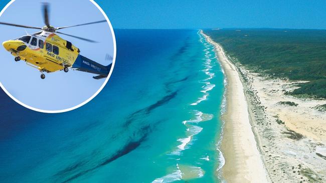 Man flown off Qld tourist island with multiple burns