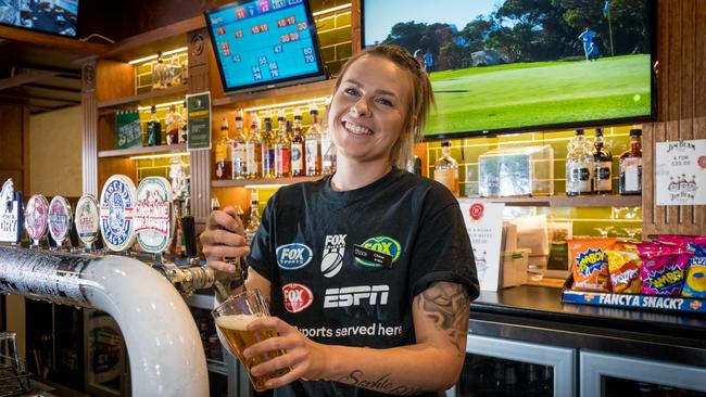 Chloe Hutt at work at the Paddy Wagon in Glenorchy. Picture: Alastair Bett