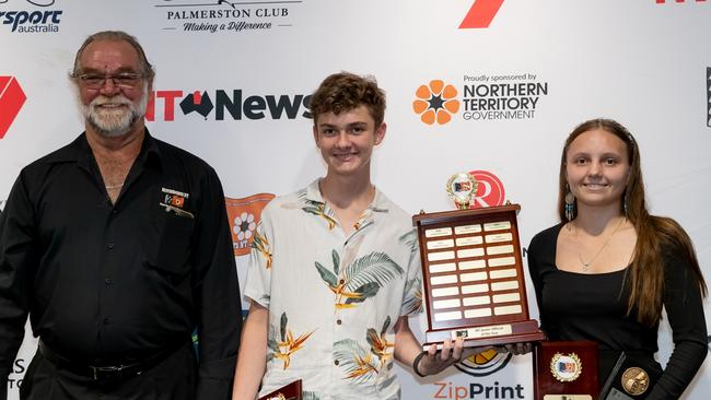 Sylanne Preston and Declan Kelly were both named the NT Junior Official of the Year at the 2024 Motorsports Awards. Picture: Tim Nichol