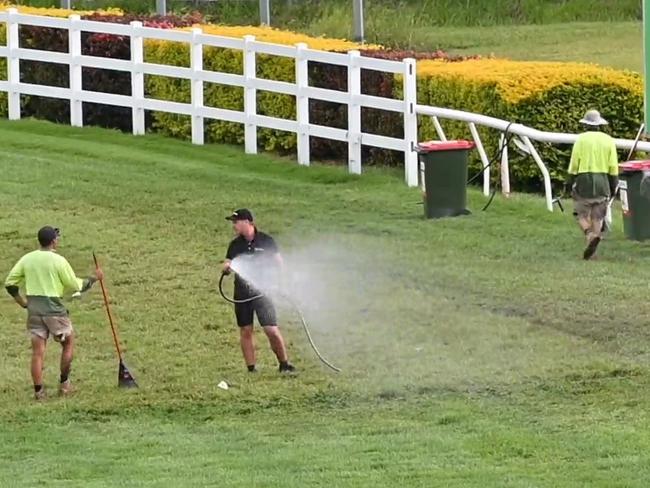 Repairs to the Gold Coast turf club track have been completed ahead of the Magic Millions carnival race day on Saturday Picture GCTC