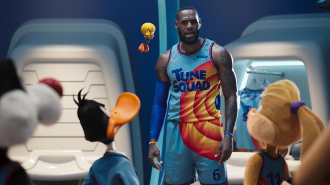 LeBron James steps into Michael Jordan’s shoes in Space Jam: A New Legacy.