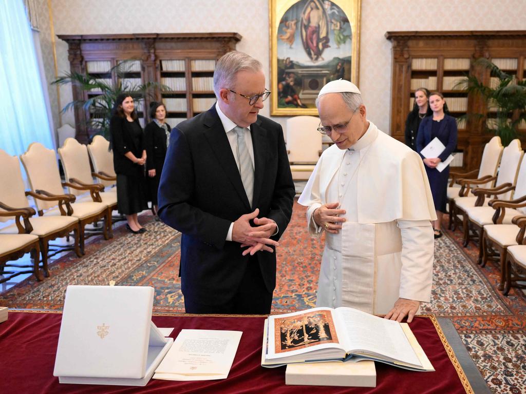Mr Albanese has invited the pontiff to visit Australia. Picture: Vatican Media
