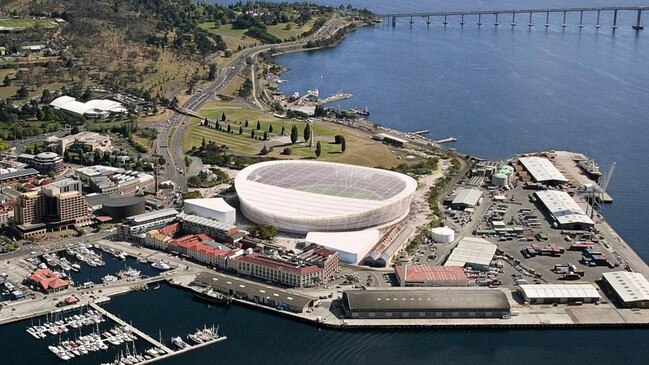 macquarie point stadium artists impression