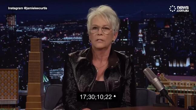 Jamie Lee Curtis breaks down during TV interview