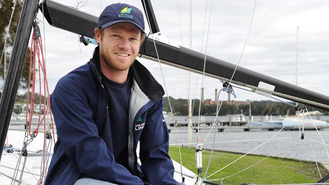 Nathan Outteridge, pictured, and crewmate Iain Jensen are chasing Olympic gold in Rio. Waide Maguire.