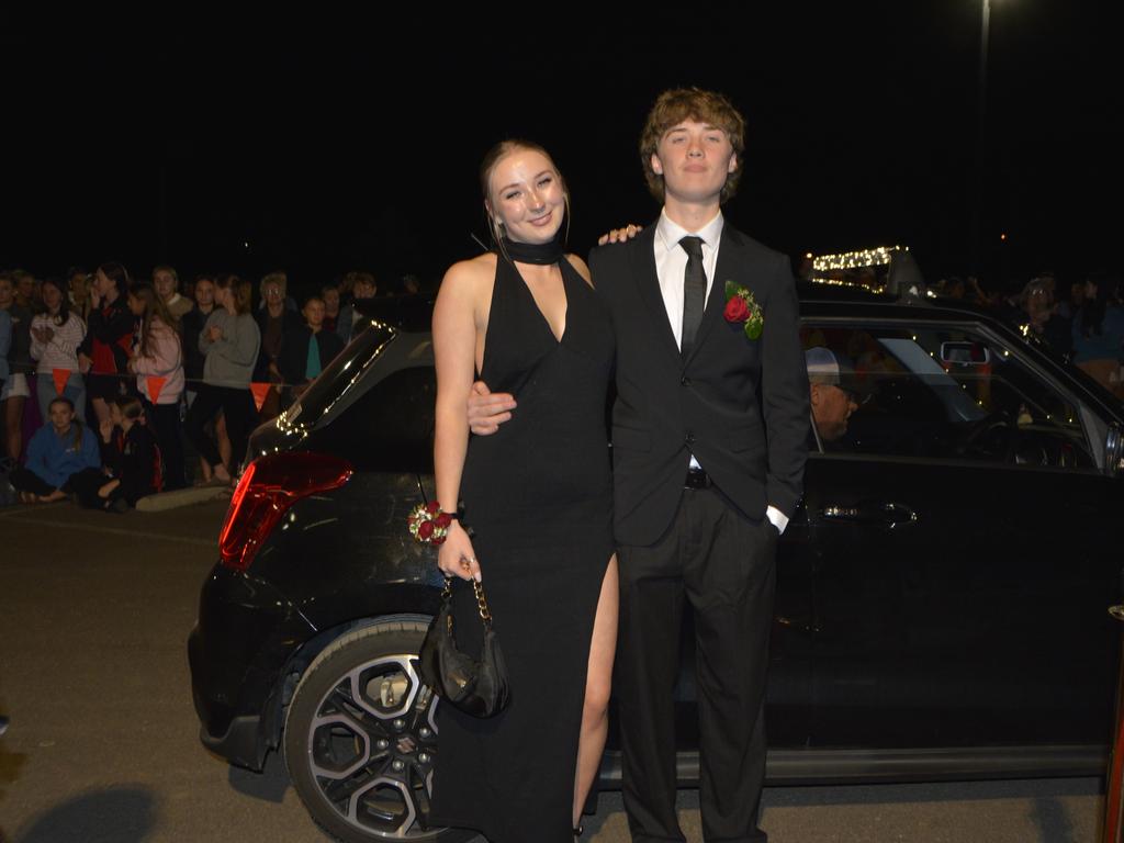 Freya Creer and Charlie Schrag at the Our Lady of the Southern Cross College Formal May 24th 2024