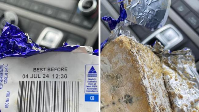 A package of blue cheese allegedly sold past its best before date has stirred up an online debate about food labelling.