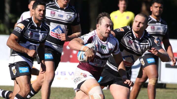 Kurtis Rowe goes on the attack for Burleigh. Picture: Mike Batterham