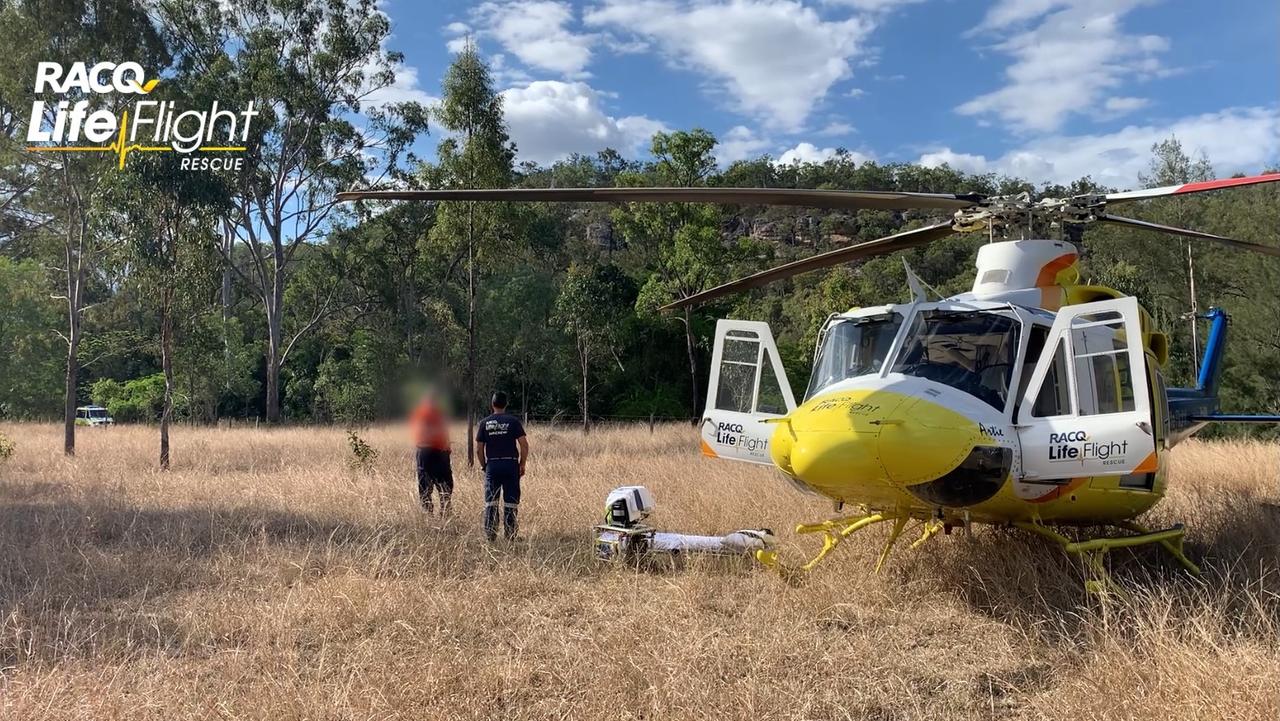 Video Lifeflight Bushwalker Fall The Courier Mail