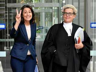 Esther Rockett (left) leaves the Supreme Court in Sydney, Monday, October 15, 2018. Picture: JOEL CARRETT