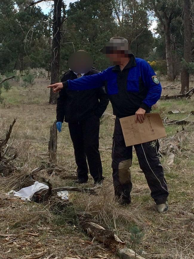 Six areas of the Lester State Forest have been searched, and Hagan has assisted police in their recovery efforts, walking them through the scene where he buried her.