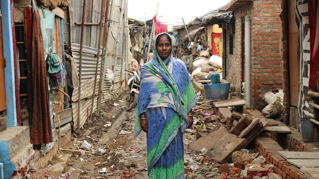 Ambia Khat­oon, who scraped out a living for 15 years by scavenging at Ghazipur. Picture: The Wall Street Journal