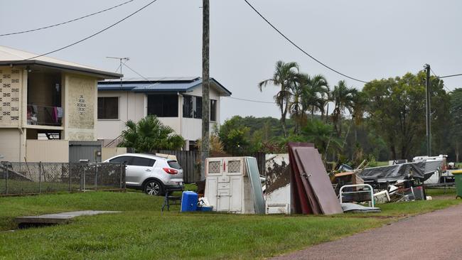 Flood-struck Ingham residents as well as locals from throughout Hinchinbrook Shire have begun the heart-breaking process of cleaning their homes and disposing of damaged goods. Picture: Cameron Bates