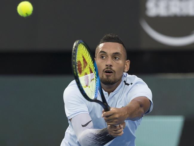 Nick Kyrgios won his first Aussie title at the Brisbane International.