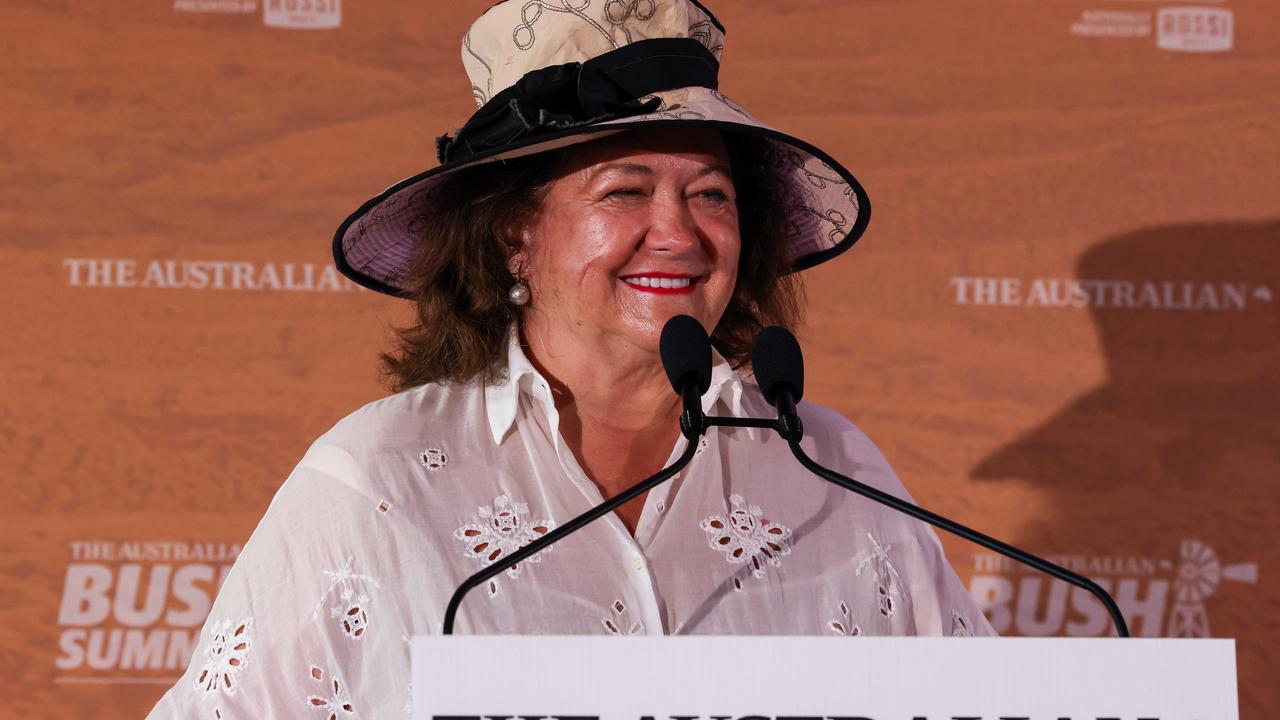 Gina Rinehart at the Australian’s Bush Summit at Port Hedland earlier this year. Picture: Colin Murty