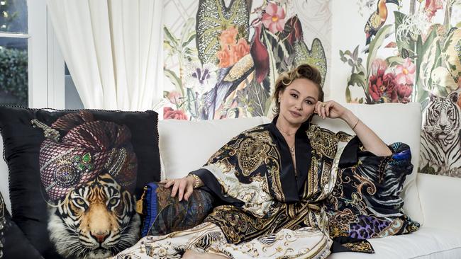 Gorgeous details of jungle scenes complete with tigers and toucans (such as the version seen here in designer Camilla Franks’ Sydney home) are popping up all over. Picture: Troy Snook