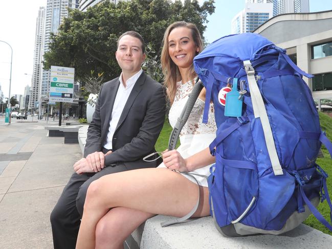 More young people are choosing volunteer holidays over boozy tropical holidays.Photo of Jurgen Himmelmann and Cassandra Mietzel.Photo by Richard Gosling