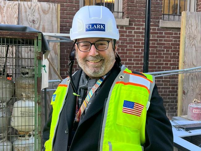 US ambassador Arthur Sinodinos checks out the construction works. Picture: Twitter