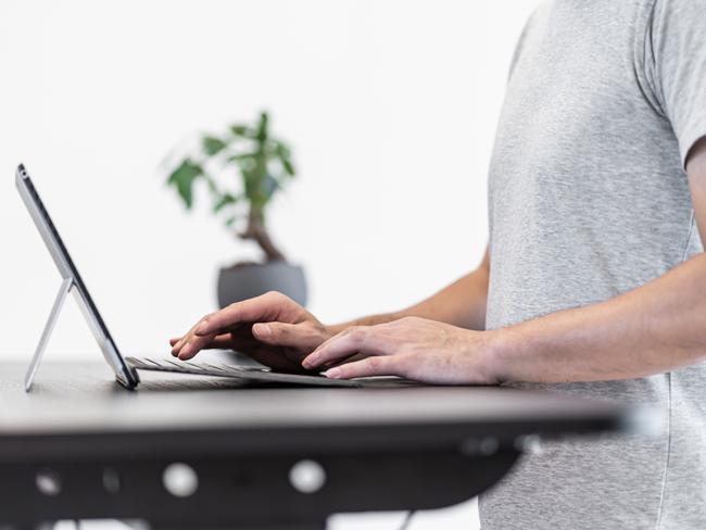 A standing desk can be as damaging to metabolic health as sitting. Picture: istock