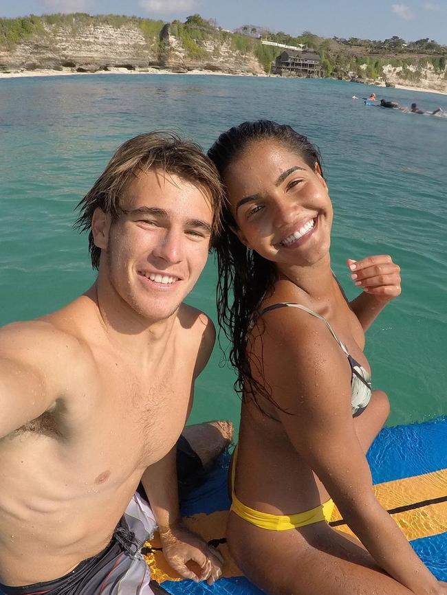 Robinson and wife Julia Muniz. Picture: Instagram