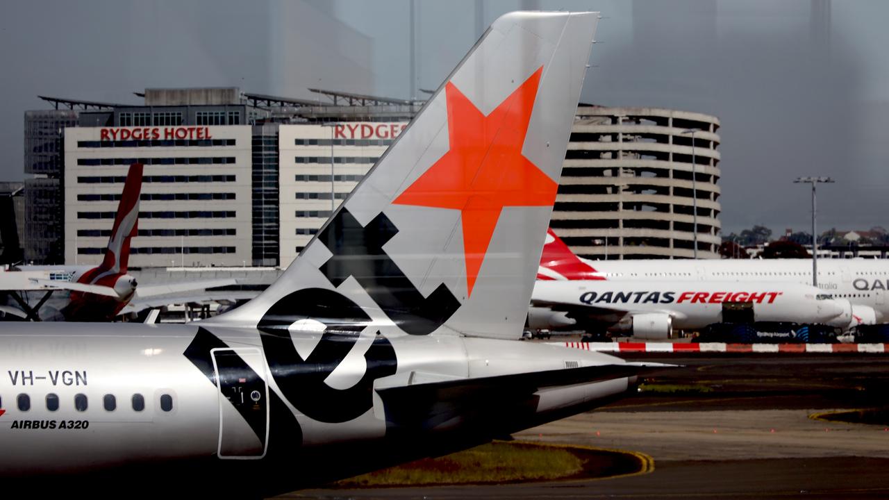 A Jetstar pilot has been stood down after traces of an illicit drug were allegedly found on his luggage. Picture: NCA NewsWire / Nicholas Eagar